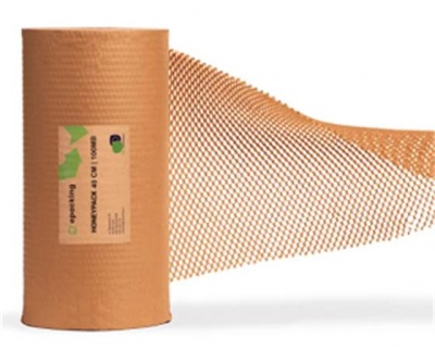 Csomagolópapír, méhsejtcellás, 250m x 400mm, 80 g, barna