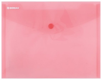 Irattartó tasak, A5, PP, patentos, DONAU, piros
