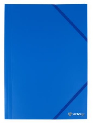 Gumis mappa, 15 mm, PP, A4, VICTORIA OFFICE, kék
