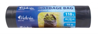 Szemeteszsák, 110 l, 10 db, 100x60 cm, VICTORIA FACILITY
