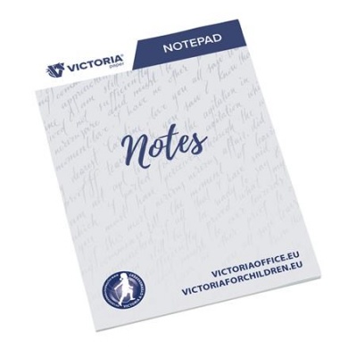 Jegyzettömb, A5, 5x50 lap, vonalas, VICTORIA OFFICE, fehér