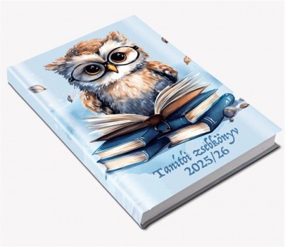 Tanítói zsebkönyv, A5, heti, 2025/2026 tanév, REALSYSTEM, bagoly