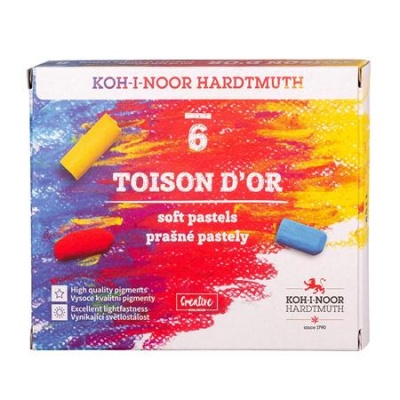 Porpasztell-kréta, puha, KOH-I-NOOR "Toison 8511/6", 6 különböző szín