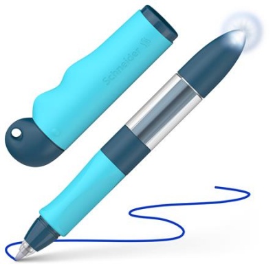 Rollertoll, írástanuló, patronos, M-es, SCHNEIDER "Base Senso", kék-türkiz