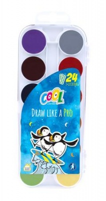 Vízfesték, 24 szín, 24 mm, COOL BY VICTORIA