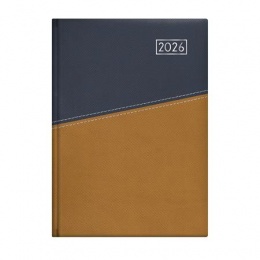 Naptár, tervező, B5, heti, TOPTIMER "Duplex", kék-mustár