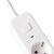 Elosztósor, 3 aljzat, 1,5 m, USB, kapcsolóval, ENTAC, fehér