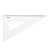 Háromszög vonalzó, műanyag, 60 °, 22 cm, KOH-I-NOOR